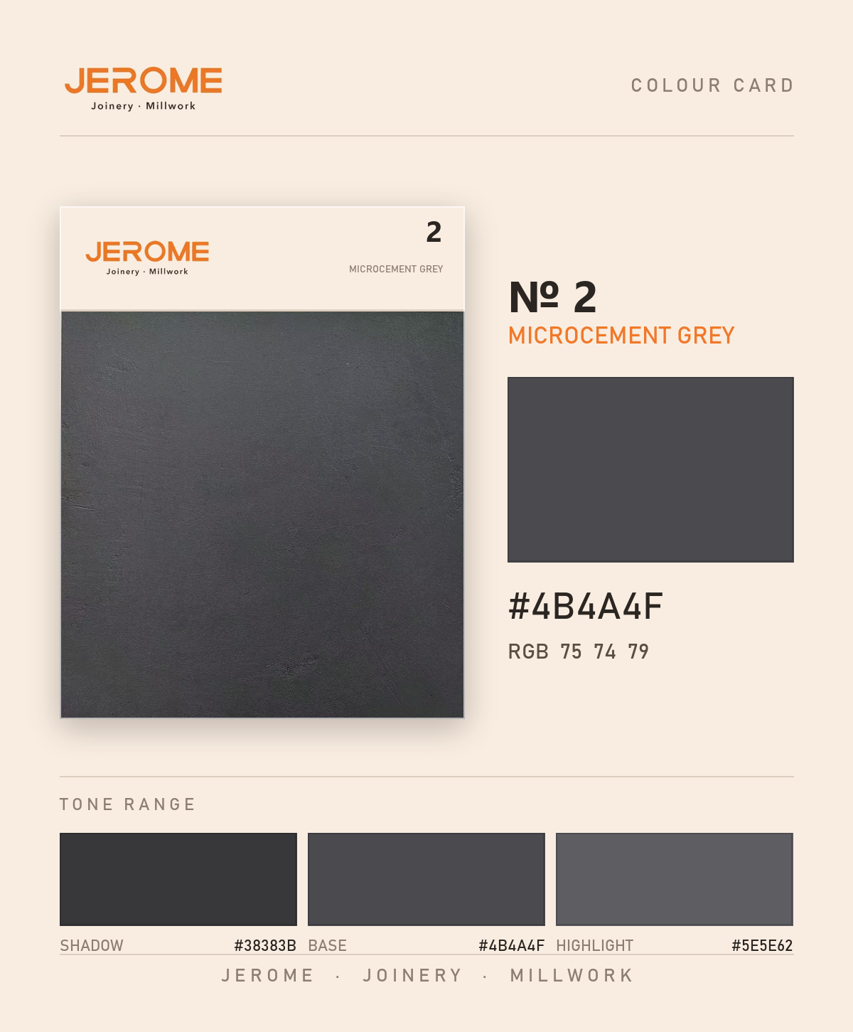 Jerome No. 2 Microcement Grey original colour information