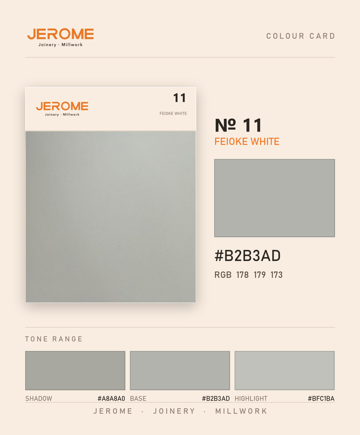 Jerome No. 11 Feioke White original colour information