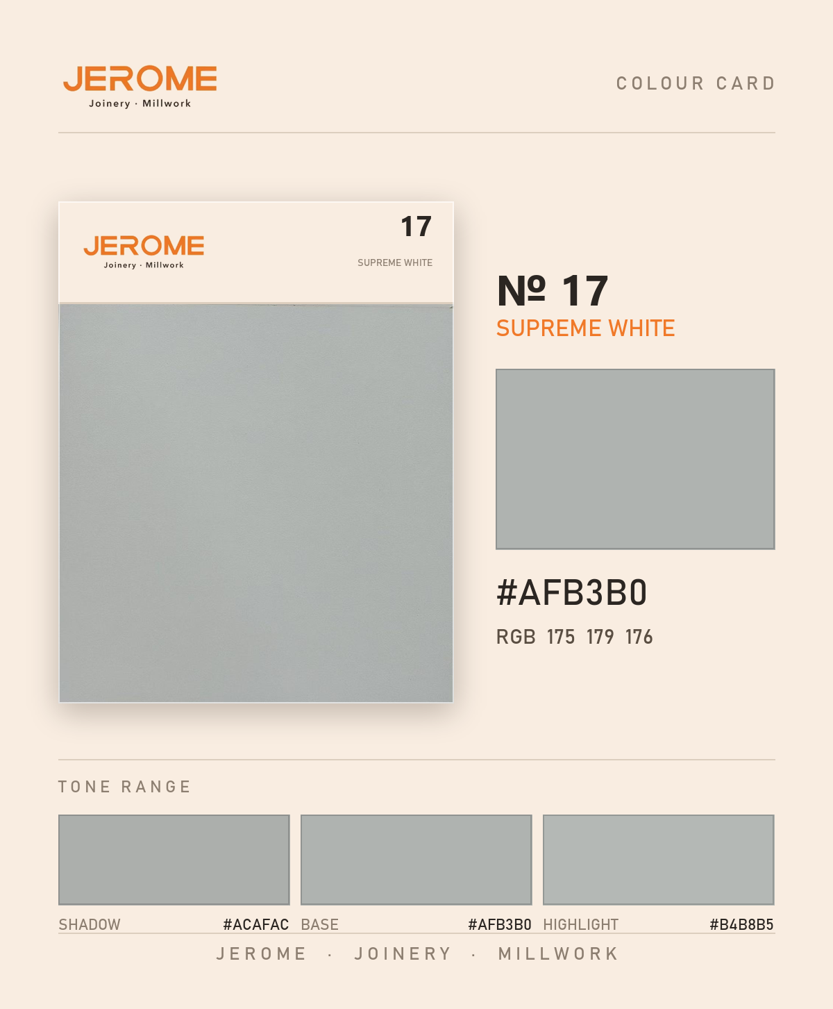 Jerome No. 17 Supreme White original colour information
