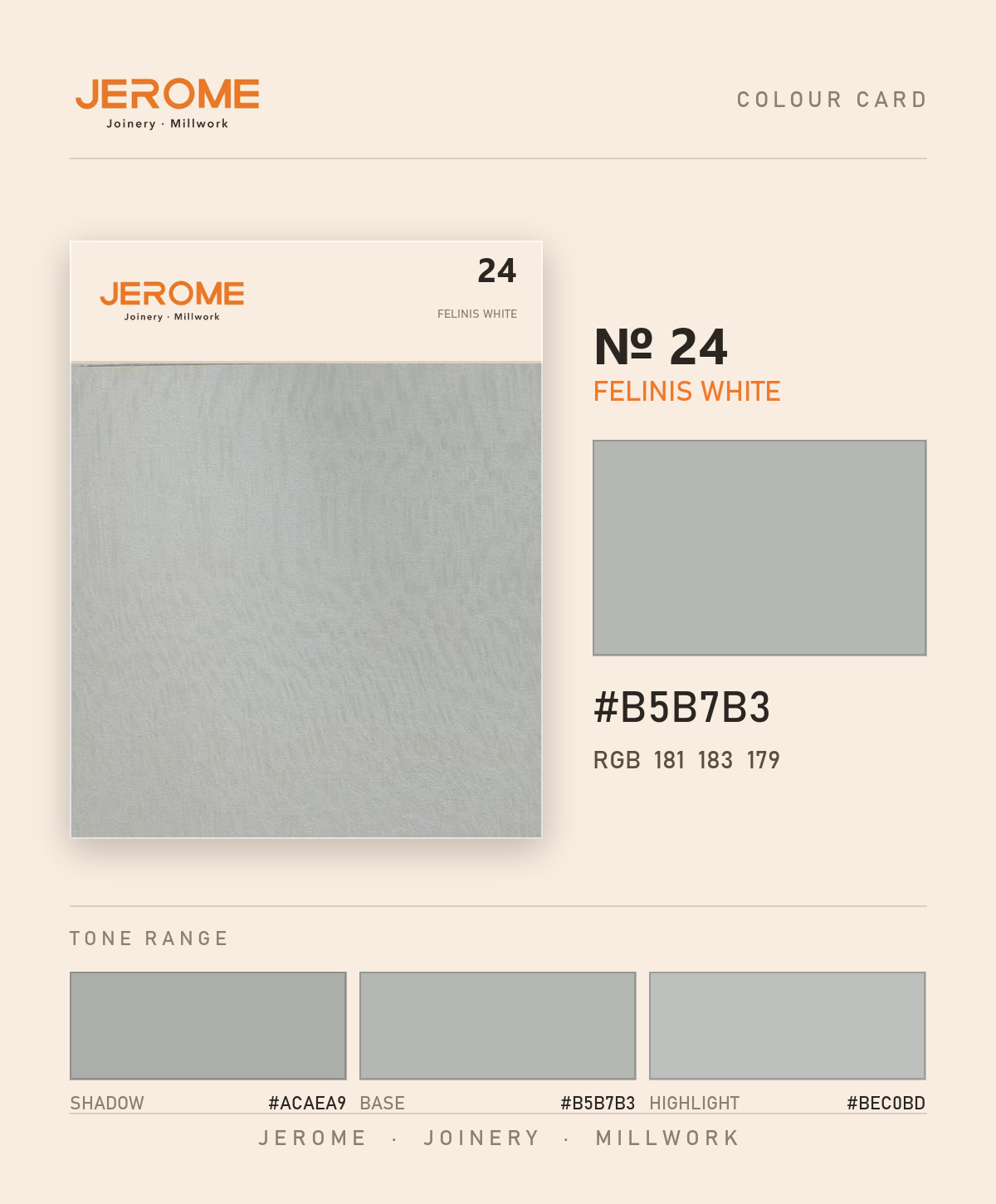 Jerome No. 24 Felinis White original colour information