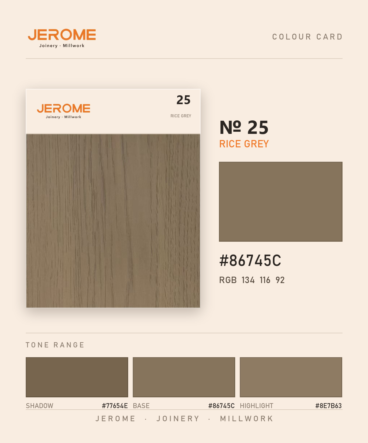 Jerome No. 25 Rice Grey original colour information