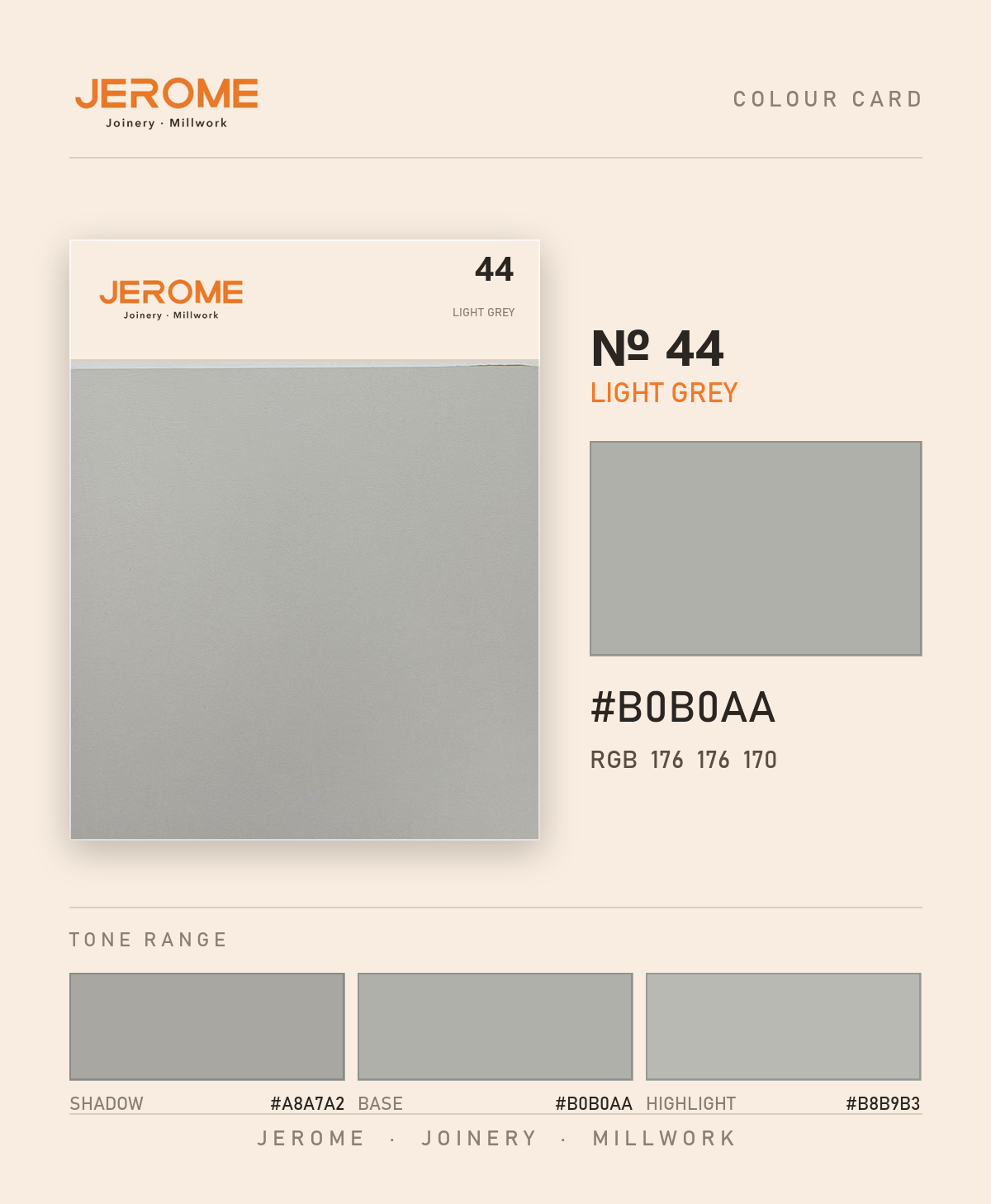 Jerome No. 44 Light Grey original colour information