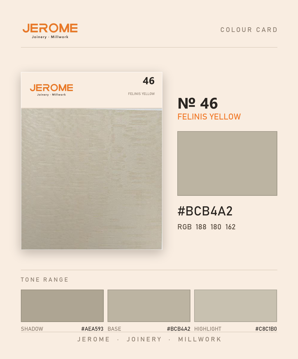 Jerome No. 46 Felinis Yellow original colour information