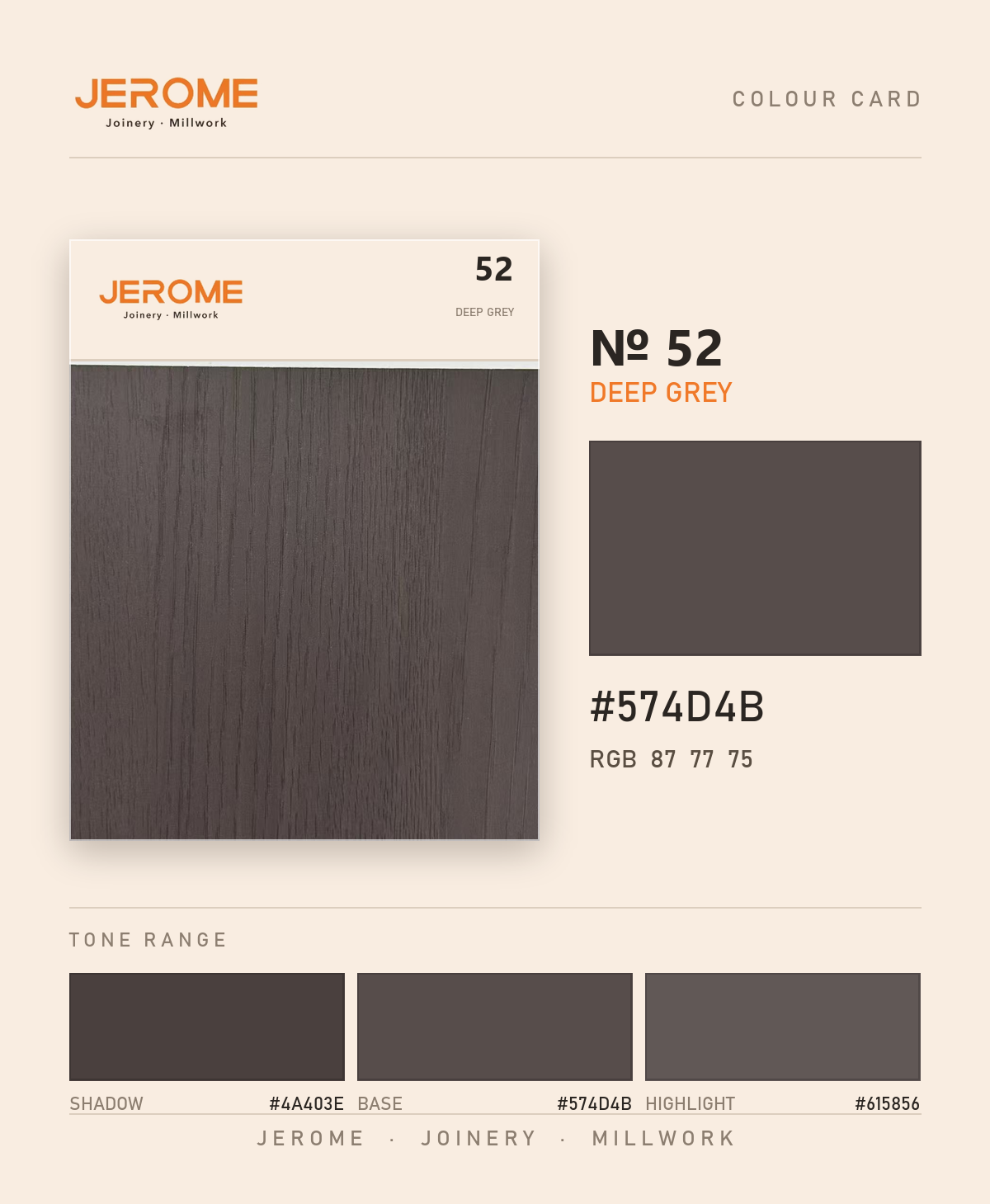 Jerome No. 52 Deep Grey original colour information
