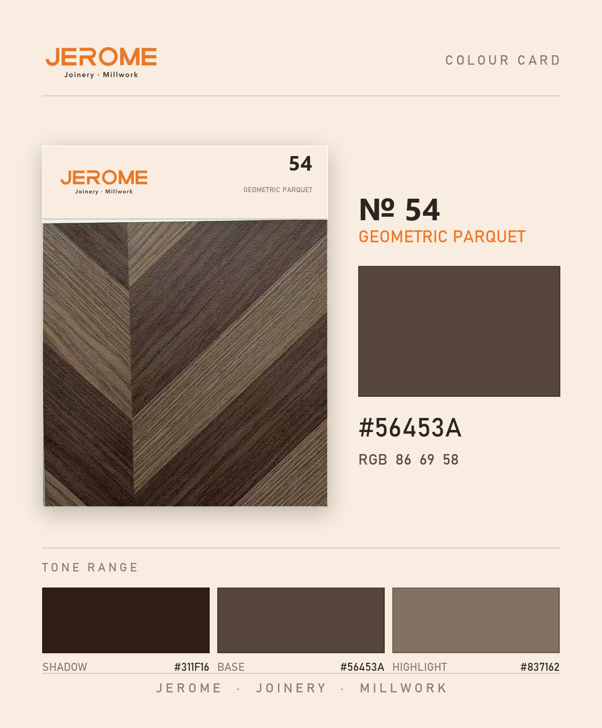 Jerome No. 54 Geometric Parquet original colour information